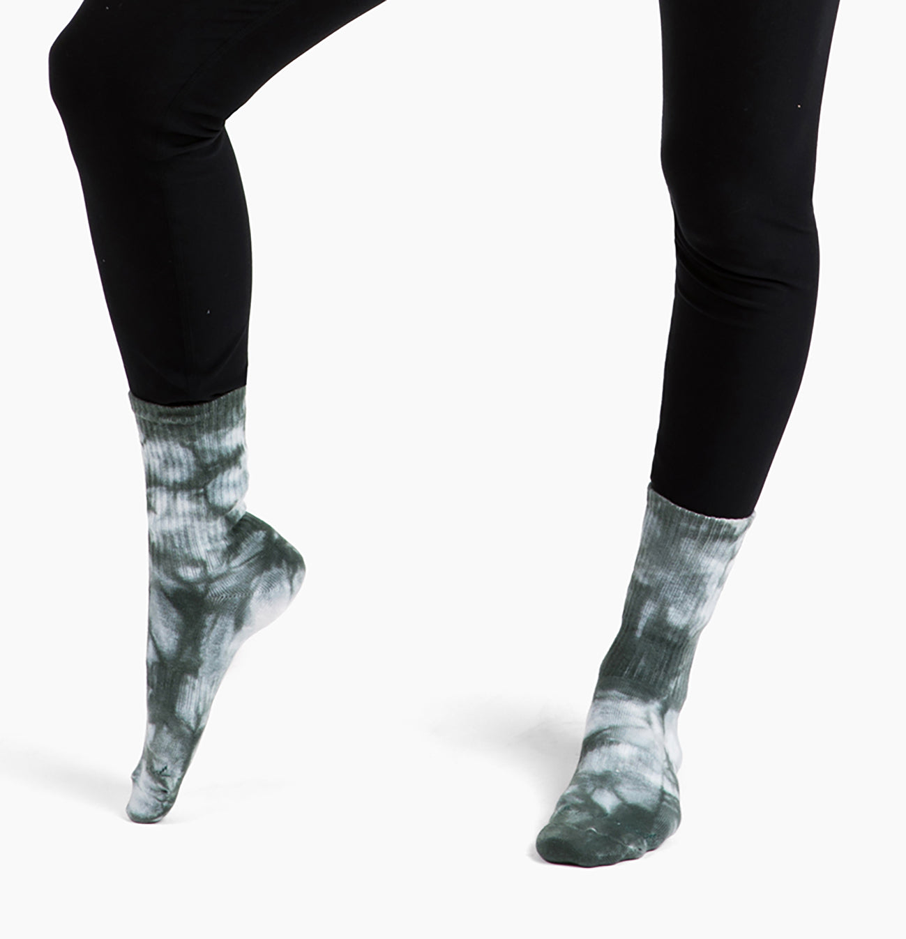2PK Crew Socks, Tie Dye + Solid