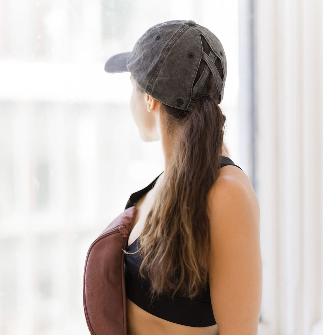 Ponytail Hat, Washed Cotton