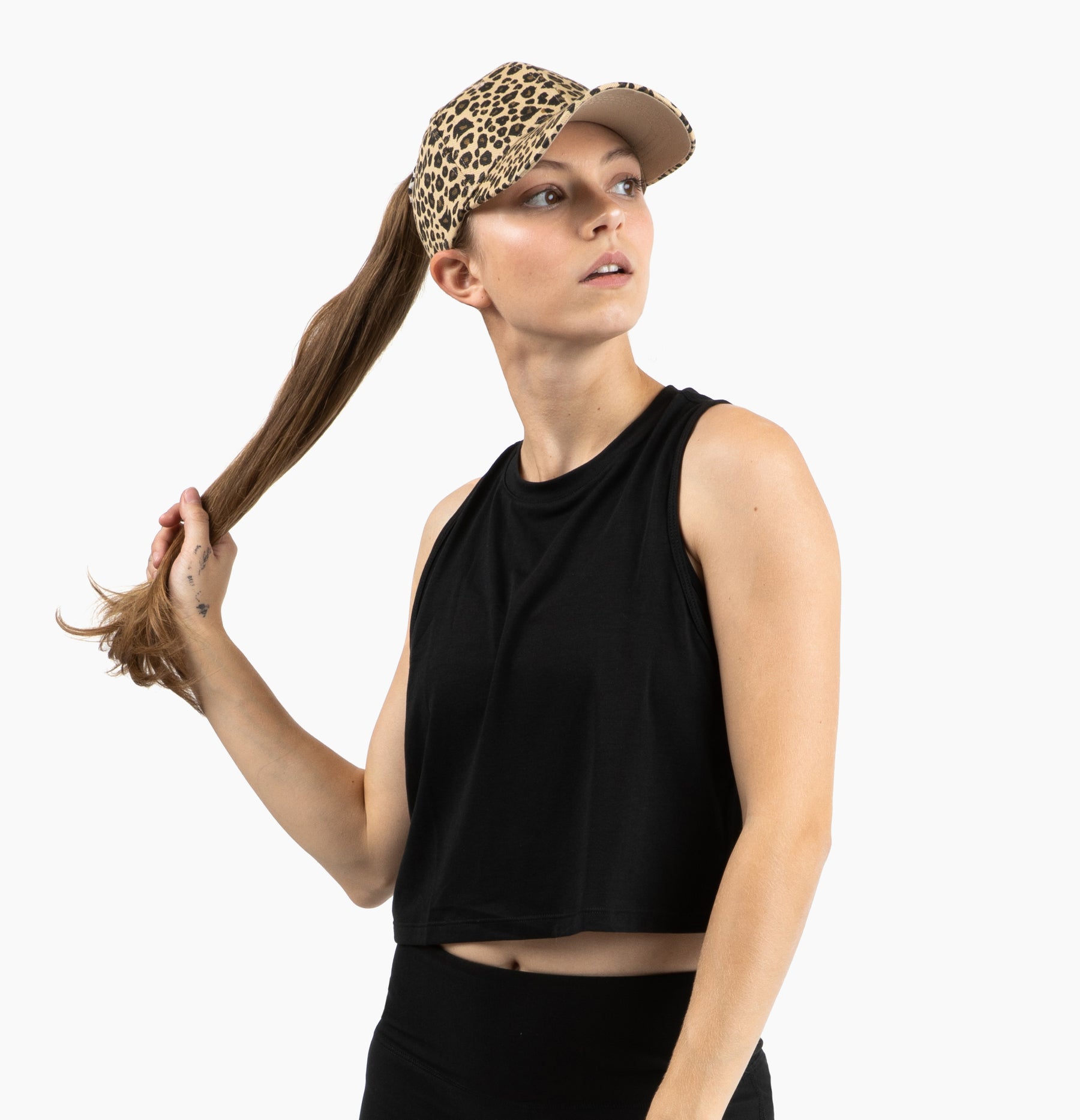 Ponytail Hat, Leopard