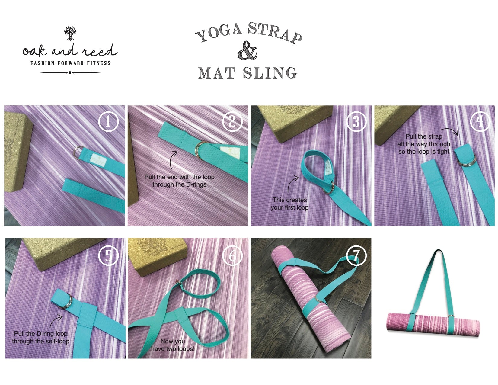 2-in-1 Yasa Yoga Strap & Mat Sling