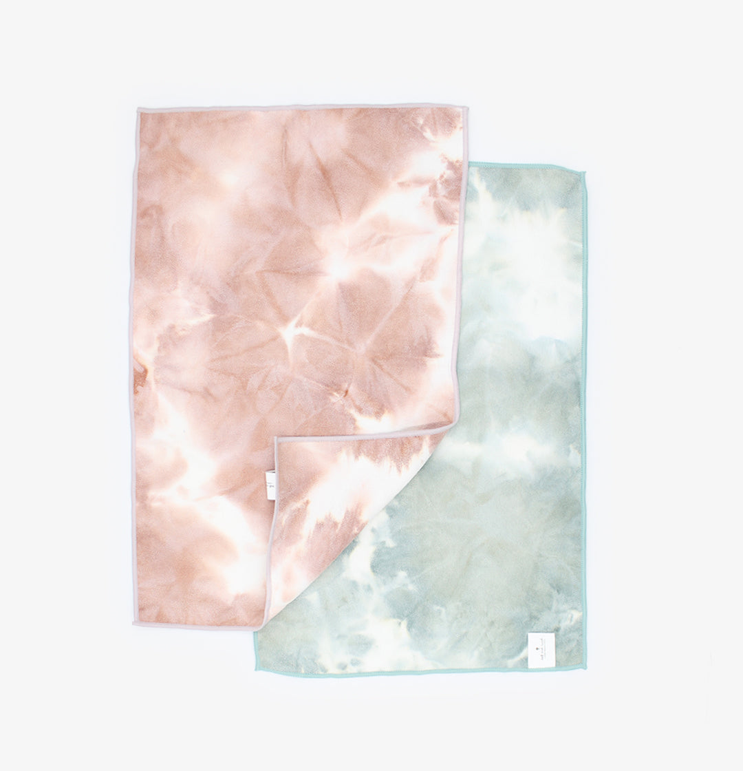 Set of Two Tie Dye Sweat Towels