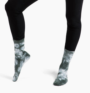 2PK Crew Socks, Tie Dye + Solid