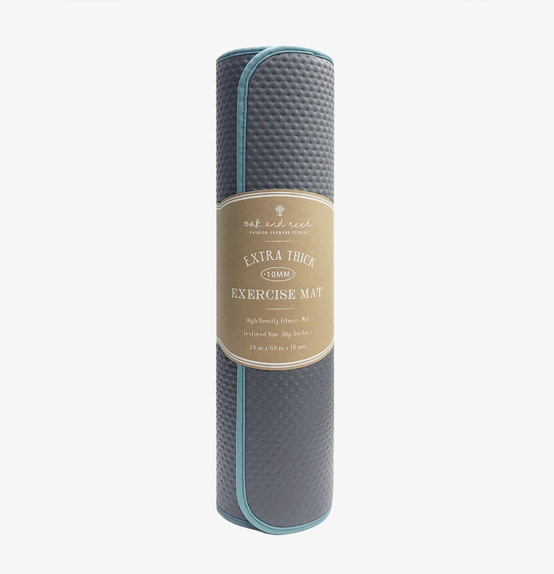 Extra-Thick Exercise Mat with Binding (10mm)