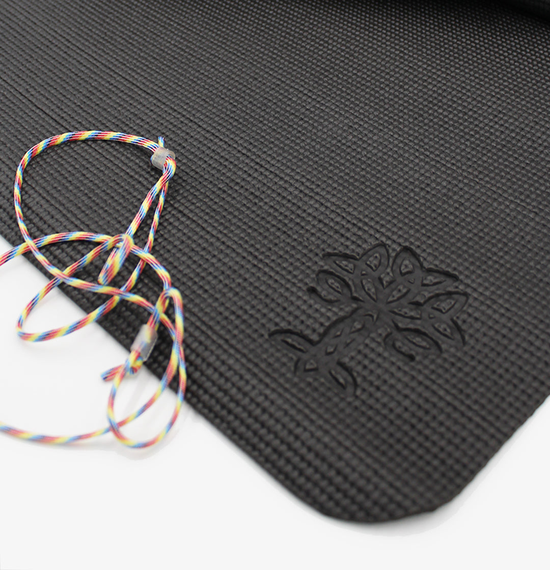 Inspirational Embossed Premium Yoga Mat with Carry Rope (6mm)