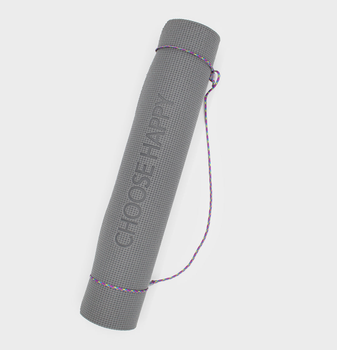 Inspirational Embossed Premium Yoga Mat with Carry Rope (6mm)