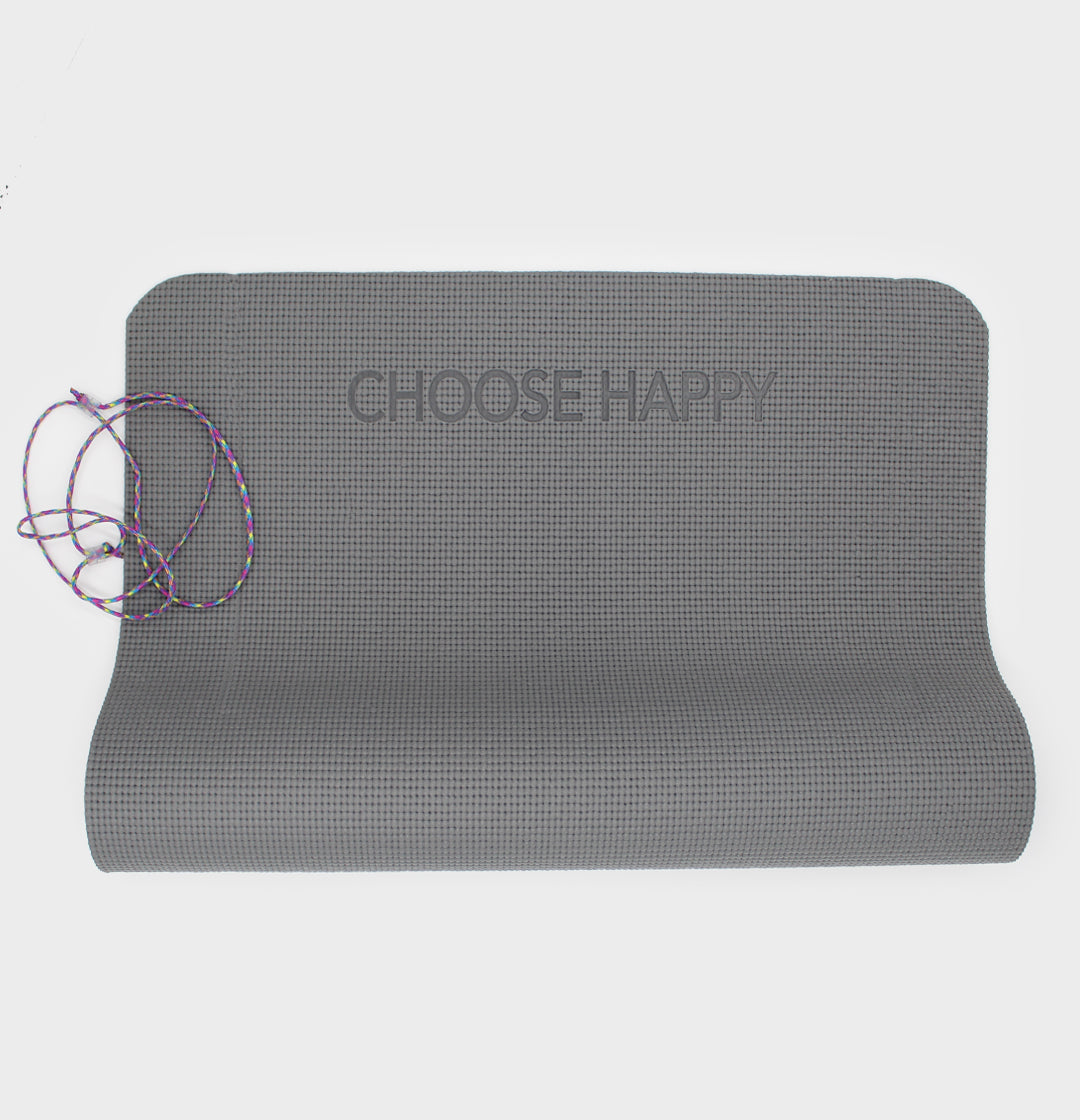 Inspirational Embossed Premium Yoga Mat with Carry Rope (6mm)